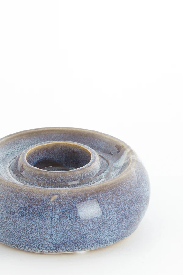 Tealight holder 12,5x5 cm OTHONI ceramics blue-purple