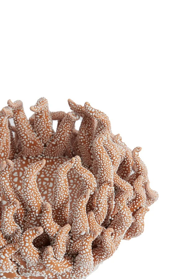 Tealight holder 11x8 cm EDESSA porcelain brown