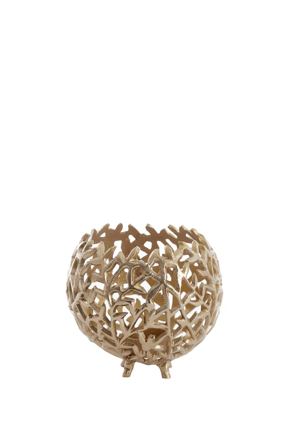 Tealight 15x13 cm FAMARI antique gold