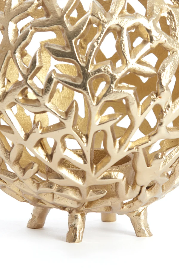 Tealight 15x13 cm FAMARI antique gold