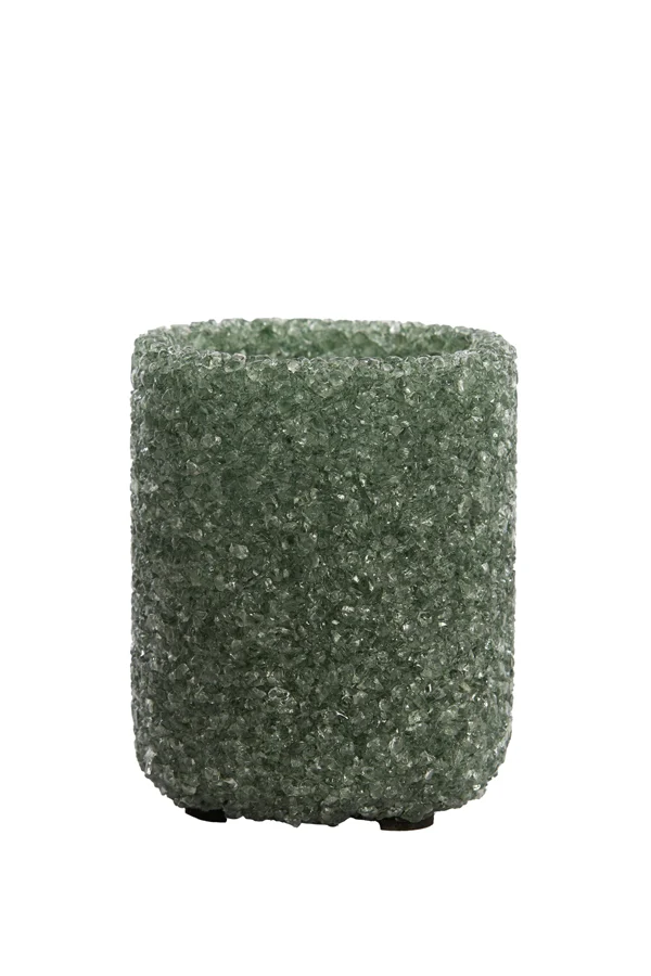 Tealight 8x9,5 cm MORITA glass green blue
