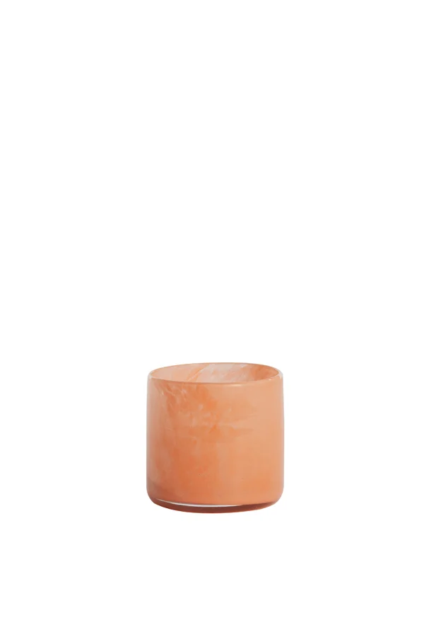 Tealight 8x8 cm KIANA glass orange