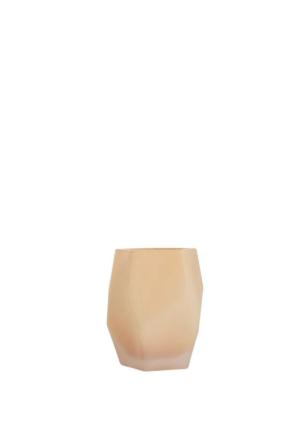 Tealight 8x10 cm NOBLE glass matt peach