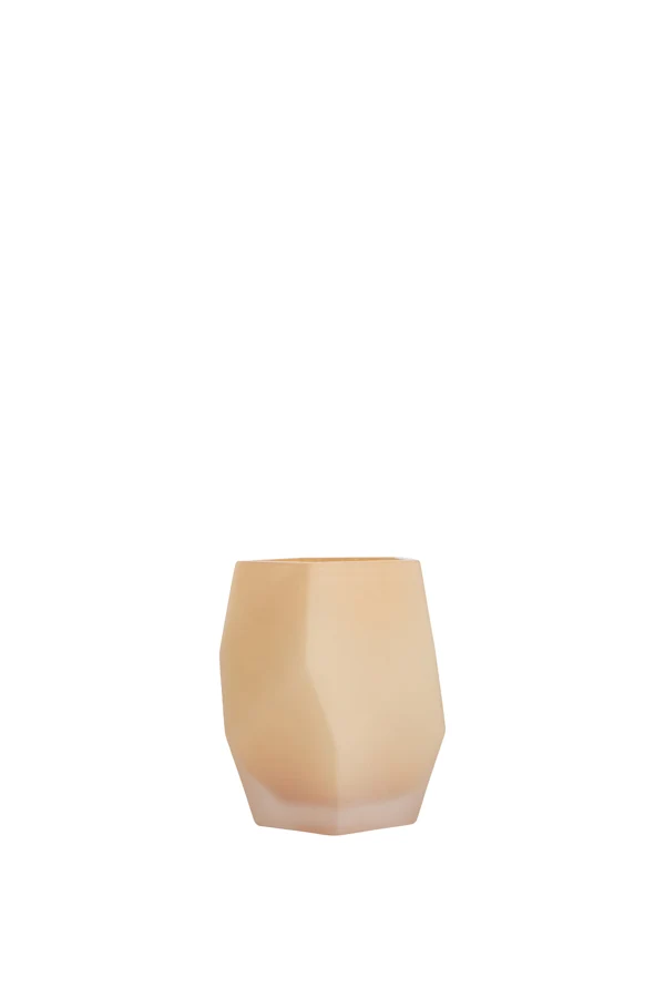 Tealight 8x10 cm NOBLE glass matt peach