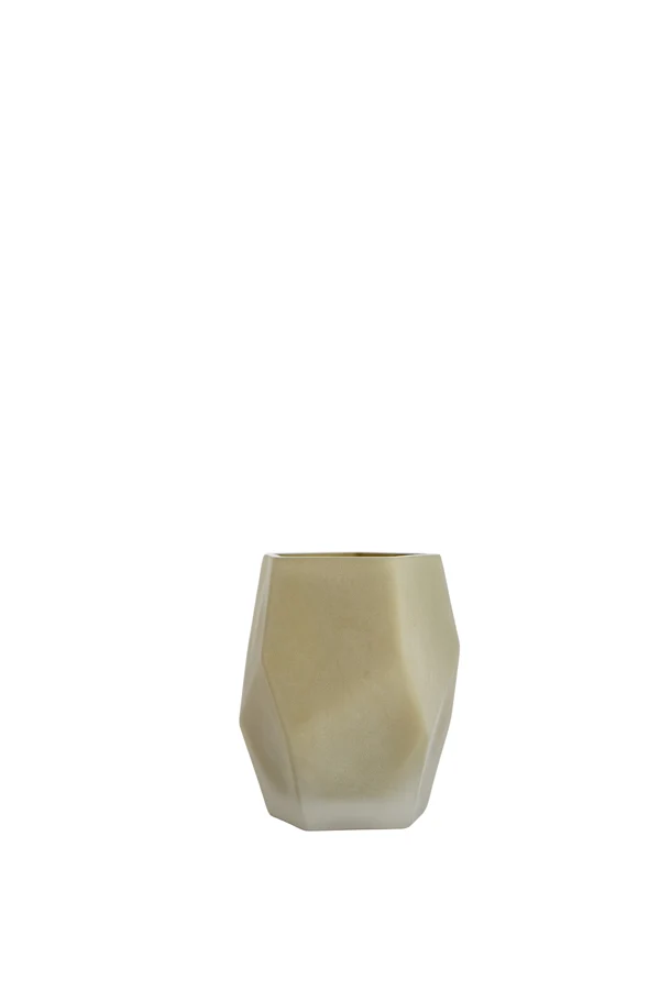 Tealight 8x10 cm NOBLE glass matt olive green