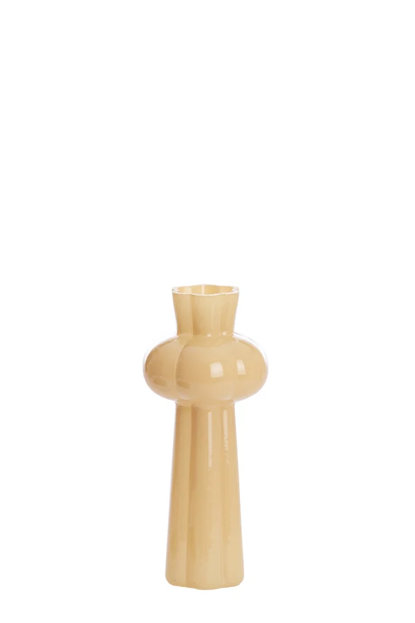 Vase 11x25 cm KORTESU glass beige