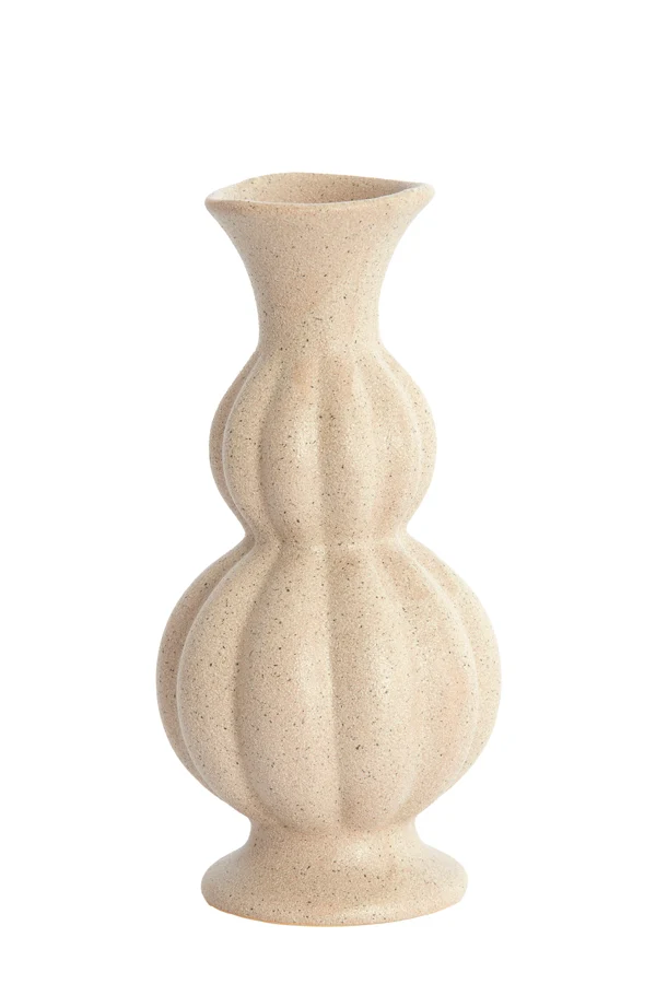 Vase 11x22 cm NAIDA ceramics matt grey-brown