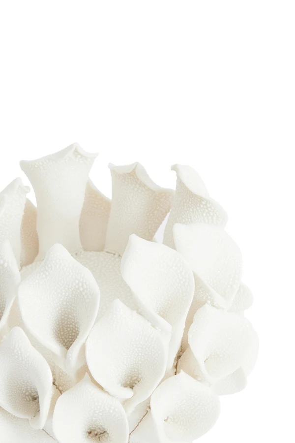 Tealight holder 10x8 cm SOREJA porcelain cream