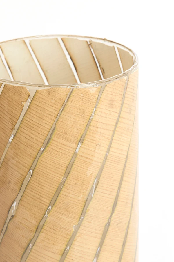 Tealight 14x25 cm BADAYA glass clear+terra