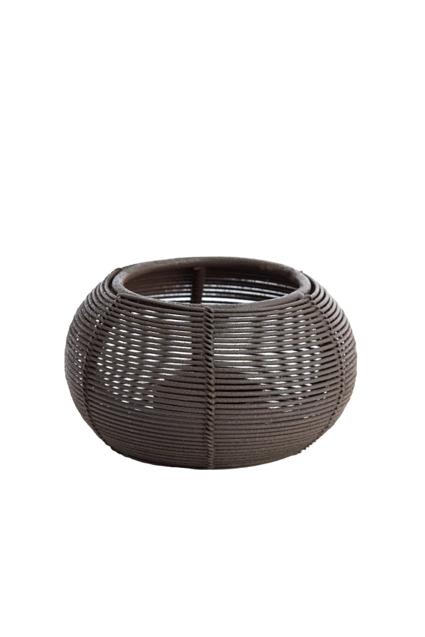 Tealight 11x7 cm BIANO matt dark brown