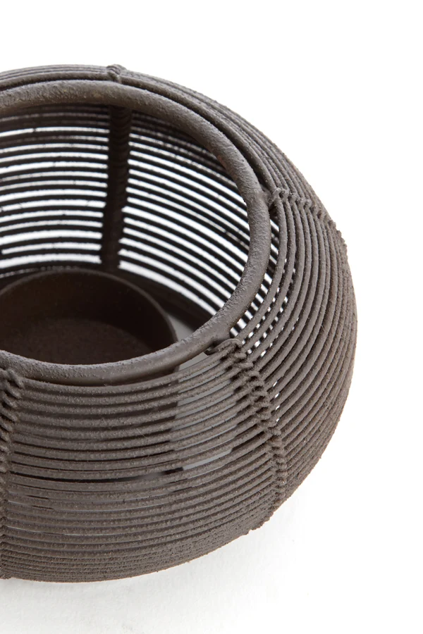 Tealight 11x7 cm BIANO matt dark brown