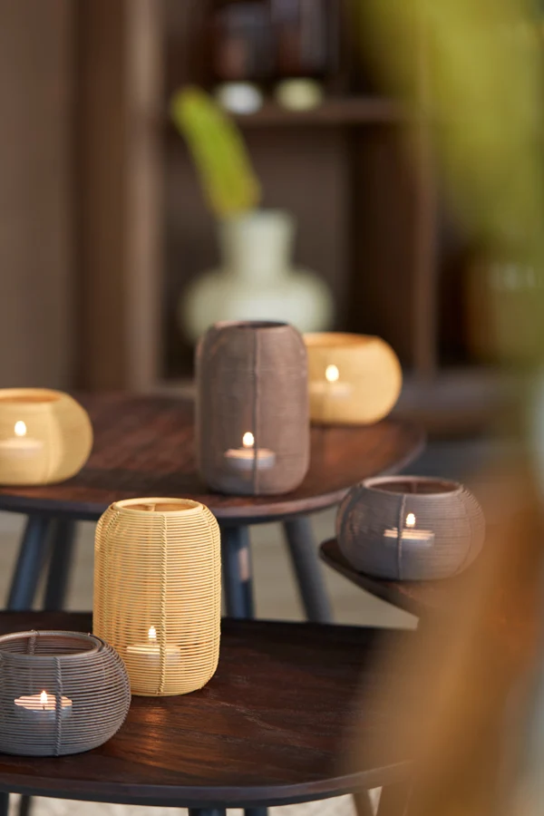 Tealight 11x7 cm BIANO matt dark brown