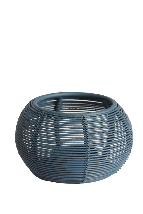 Tealight 11x7 cm BIANO matt dark blue