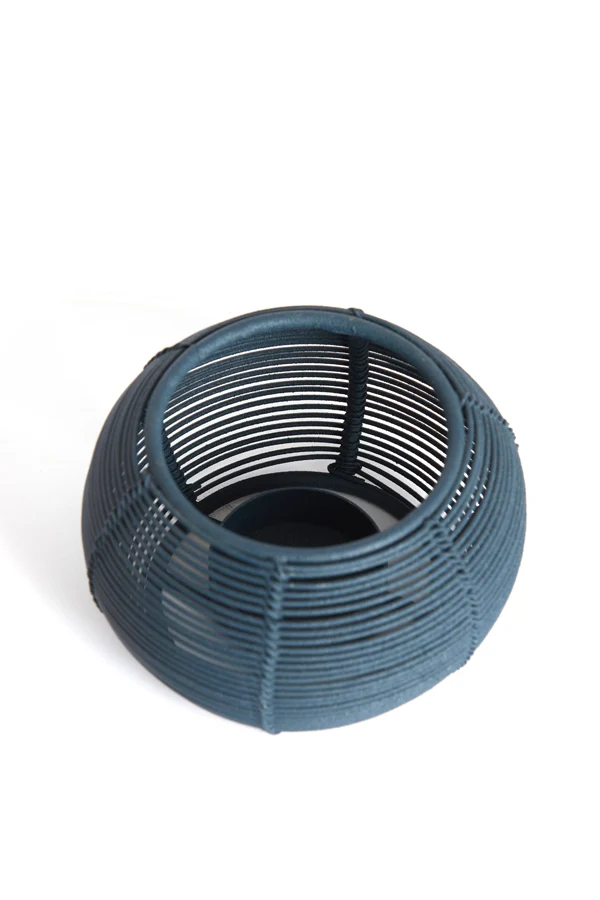 Tealight 11x7 cm BIANO matt dark blue