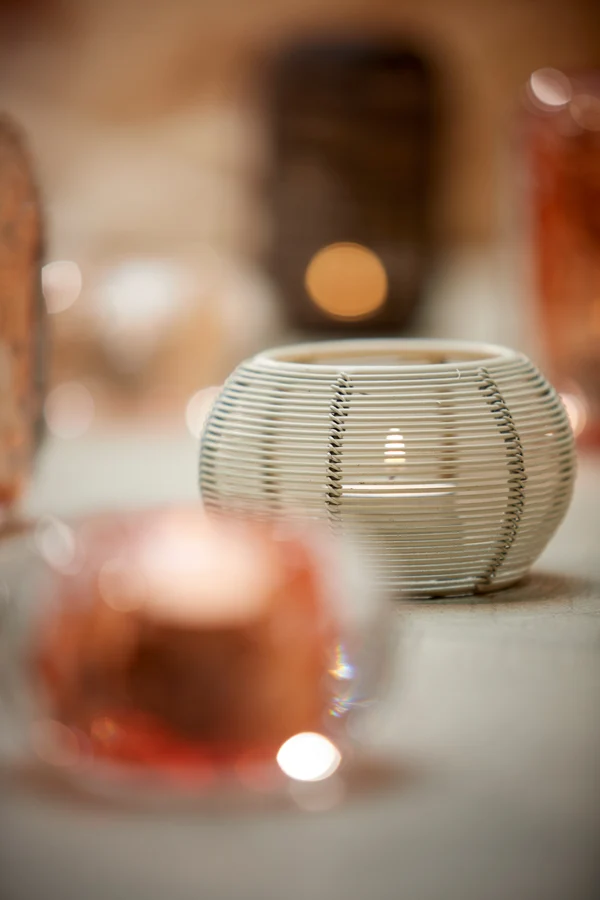 Tealight 11x7 cm BIANO matt cream