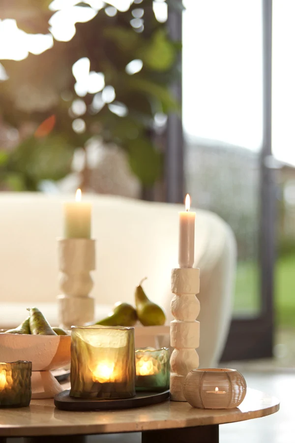 Tealight 11x7 cm BIANO matt cream