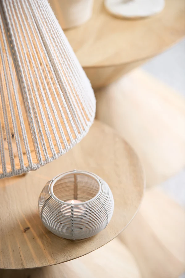 Tealight 11x7 cm BIANO matt cream