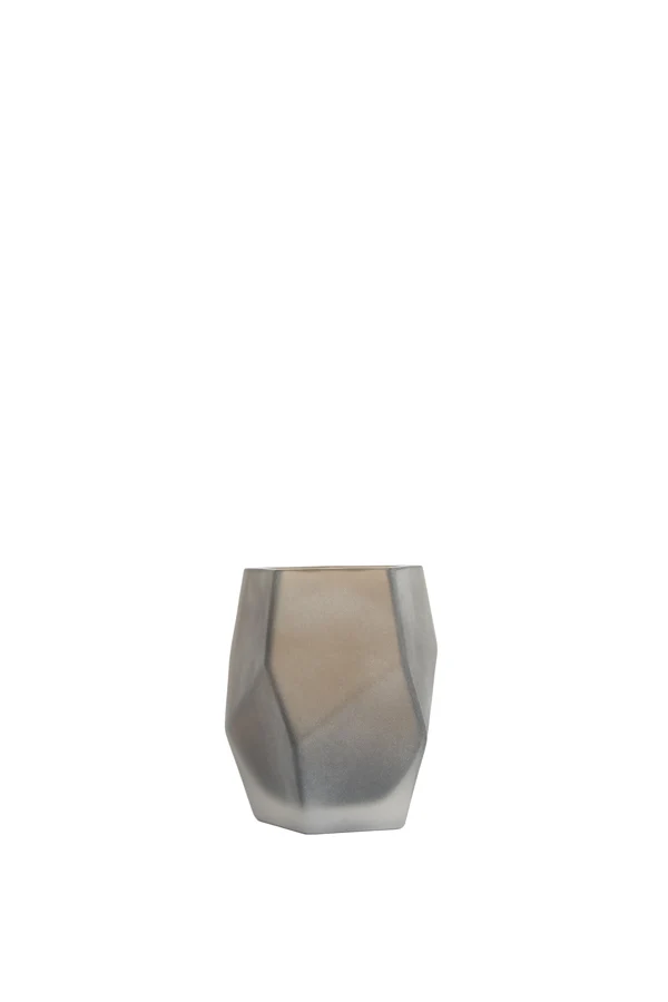 Tealight 8x10 cm NOBLE glass matt dark brown