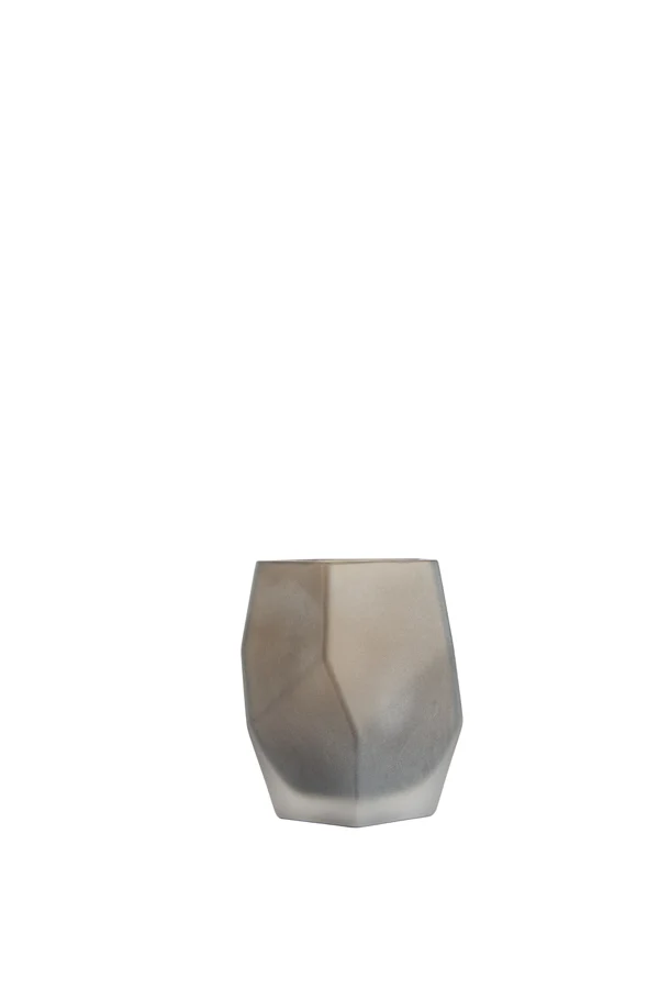 Tealight 8x10 cm NOBLE glass matt dark brown