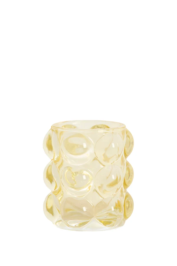 Tealight 8,5x9 cm ZADAR glass yellow