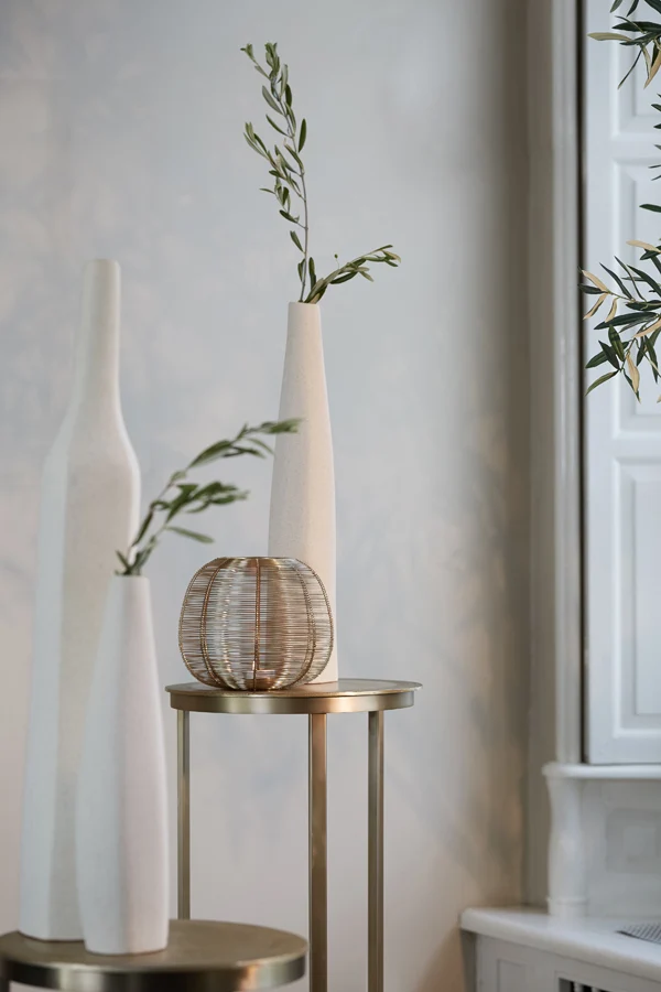 Vase 11,5x10x40 cm MERZO ceramics ecru