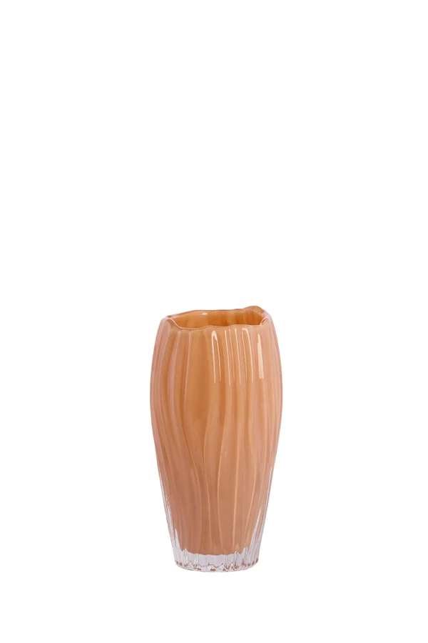 Vase 10x20 cm BESALU glass caramel