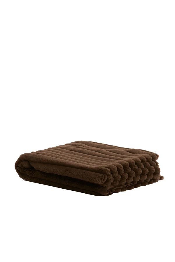 Throw 170x130 cm VAJEN dark brown