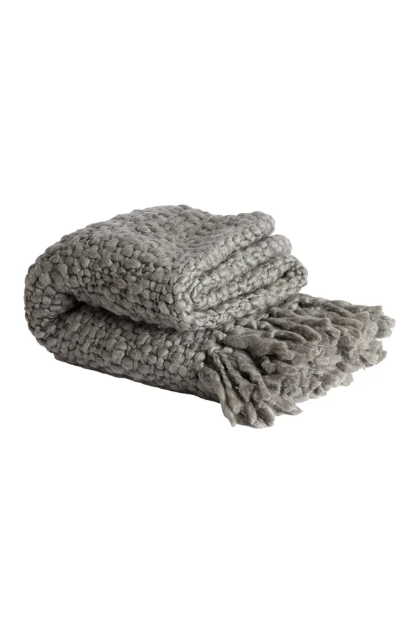 Throw 170x130 cm RISCA dark grey
