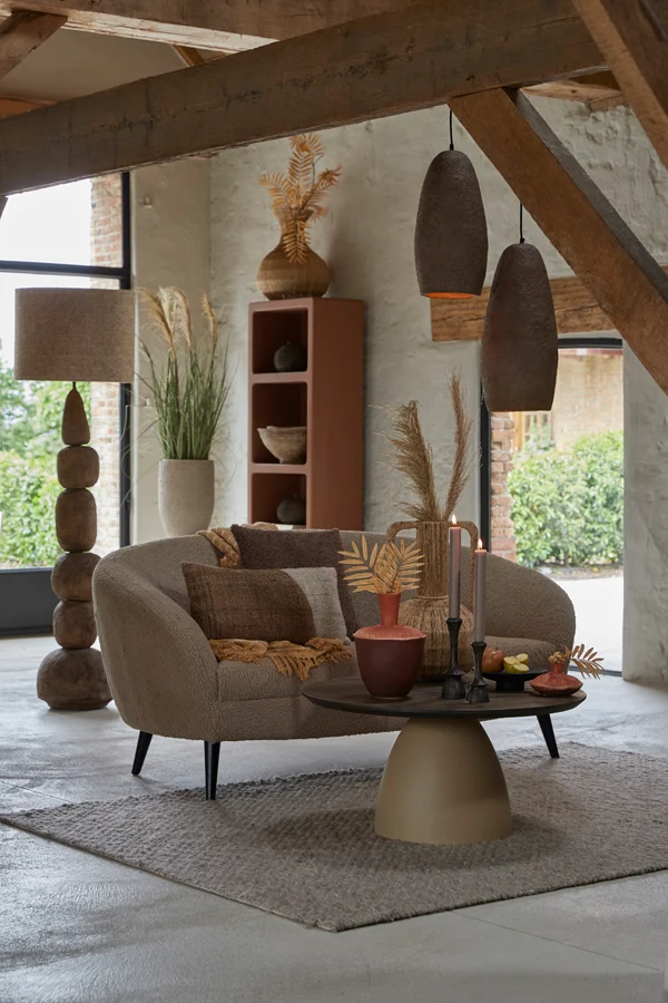 Throw 170x130 cm BATERNO brown+white
