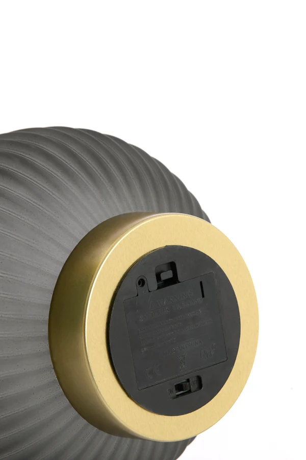 Table lamp LED 21x28 cm TAJERA glass matt grey+gold