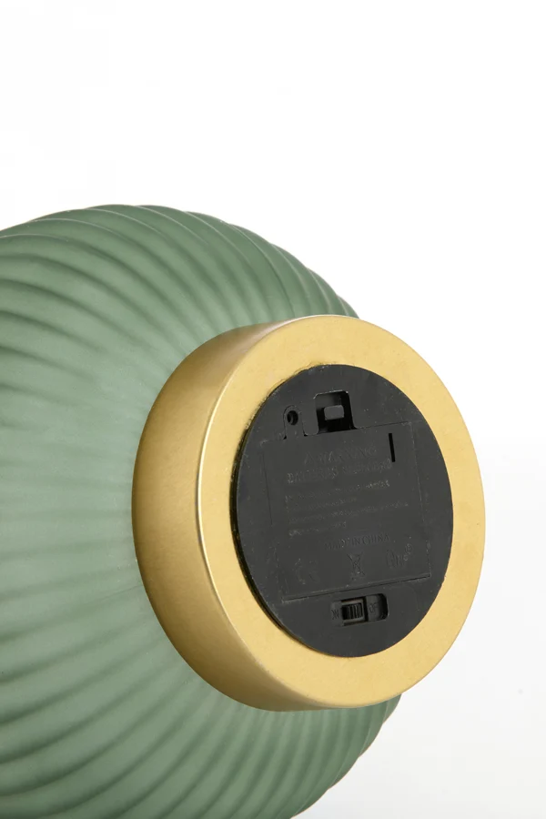Table lamp LED 21x28 cm TAJERA glass matt dark green+gold