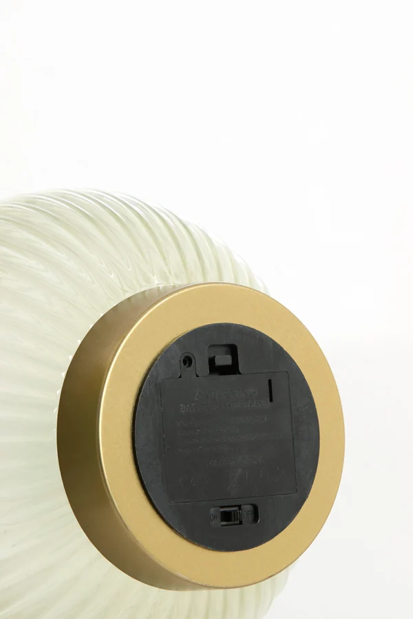 Table lamp LED 21x28 cm TAJERA glass light green+gold