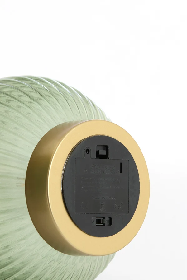 Table lamp LED 21x28 cm TAJERA glass dark green+gold