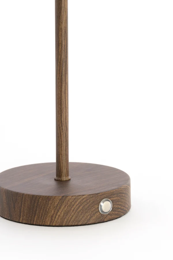 Table lamp LED 17x35 cm DINY wood print dark brown+cream