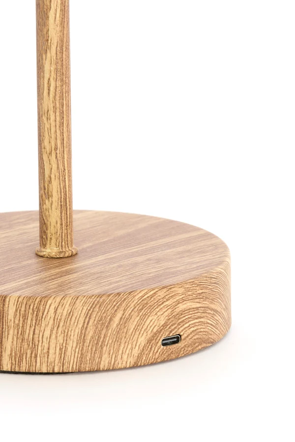 Table lamp LED 17x35 cm DINY wood print+cream