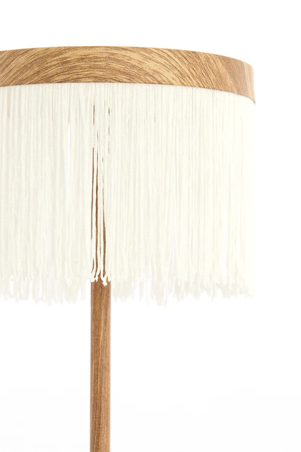Table lamp LED 17x35 cm DINY wood print+cream