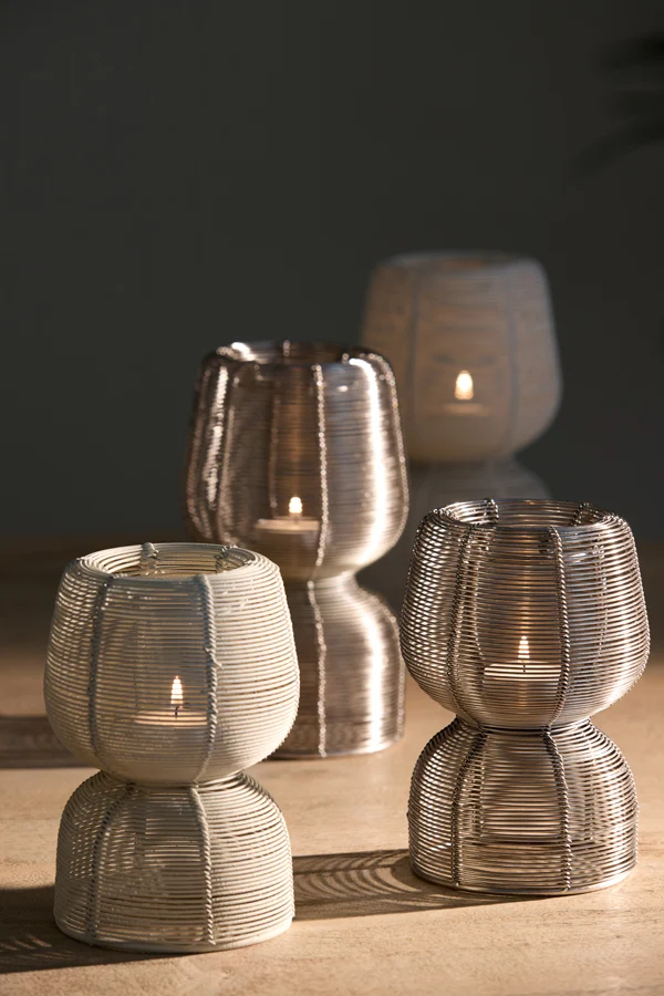 Tealight 13x24 cm AROHA cream