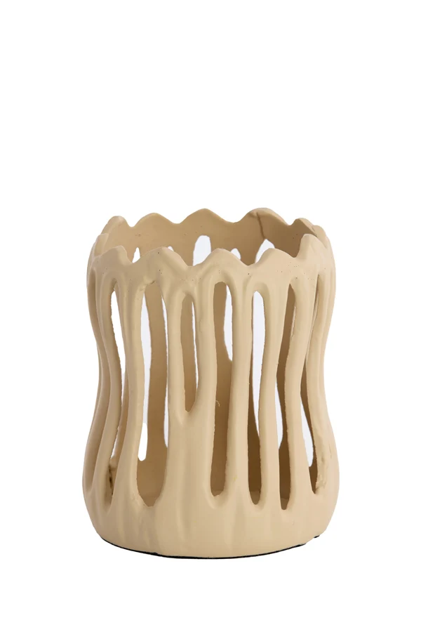 Tealight 13x16 cm TIVOLI matt sand