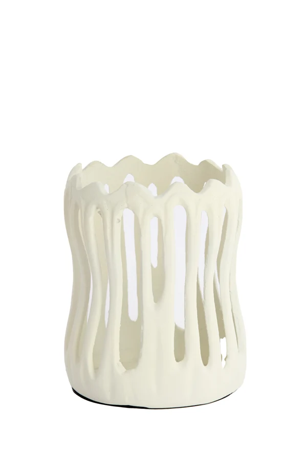 Tealight 13x16 cm TIVOLI matt cream