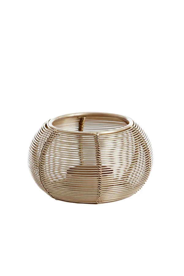 Tealight 11x7 cm BIANO light gold