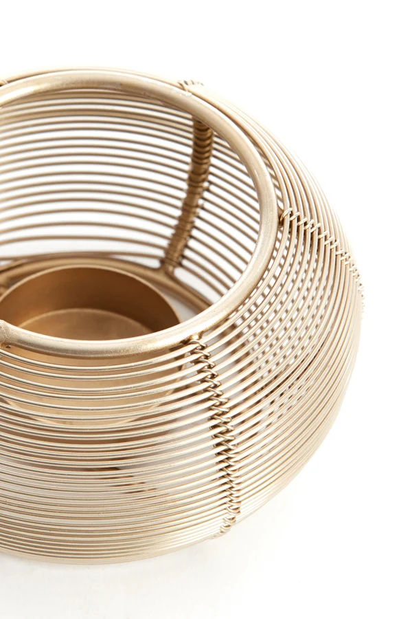 Tealight 11x7 cm BIANO light gold