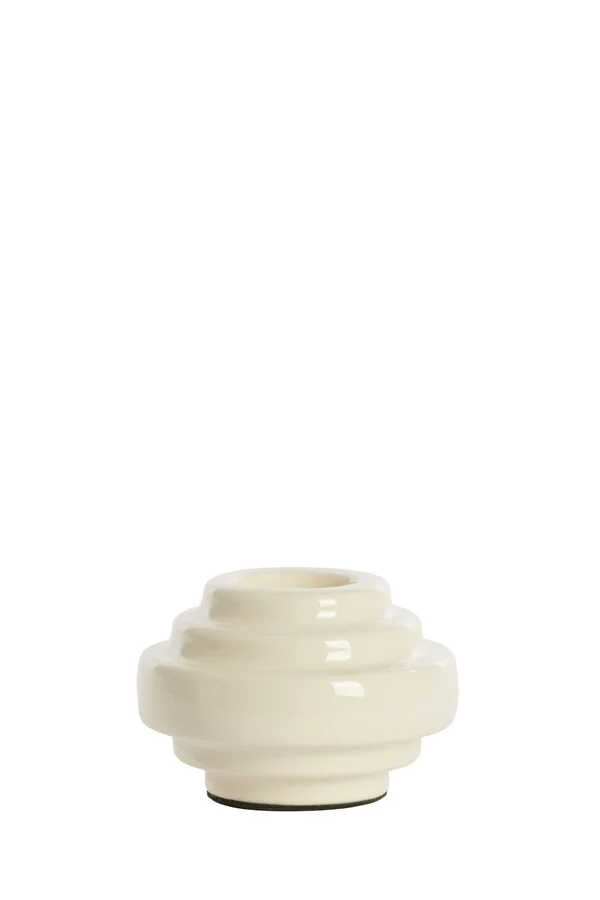 Tealight 11x7,5 cm WANHATI shiny cream