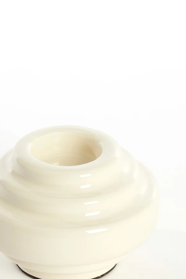 Tealight 11x7,5 cm WANHATI shiny cream