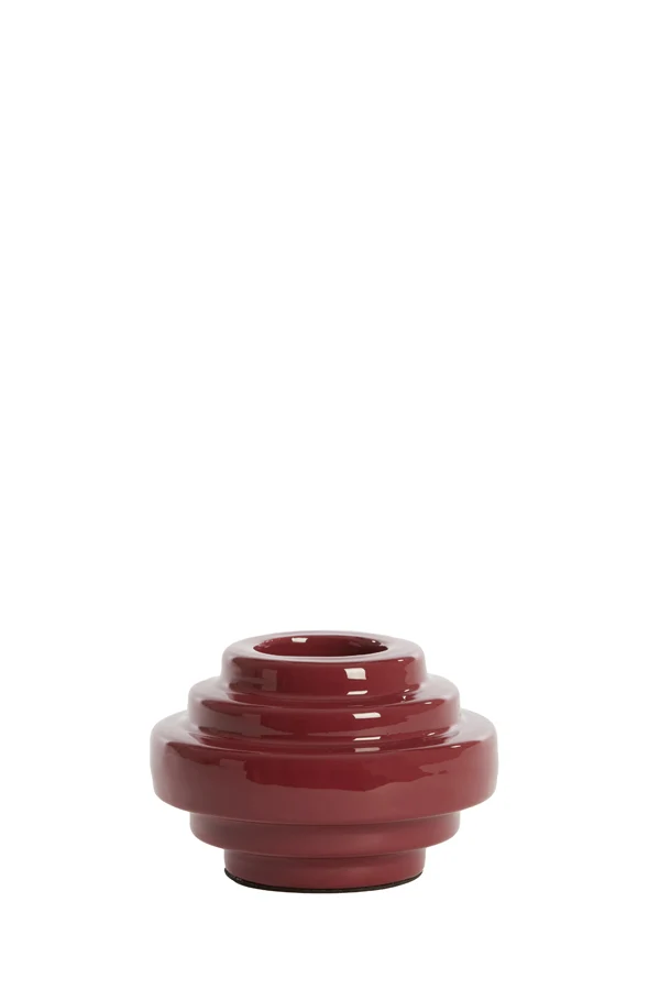 Tealight 11x7,5 cm WANHATI shiny burgundy