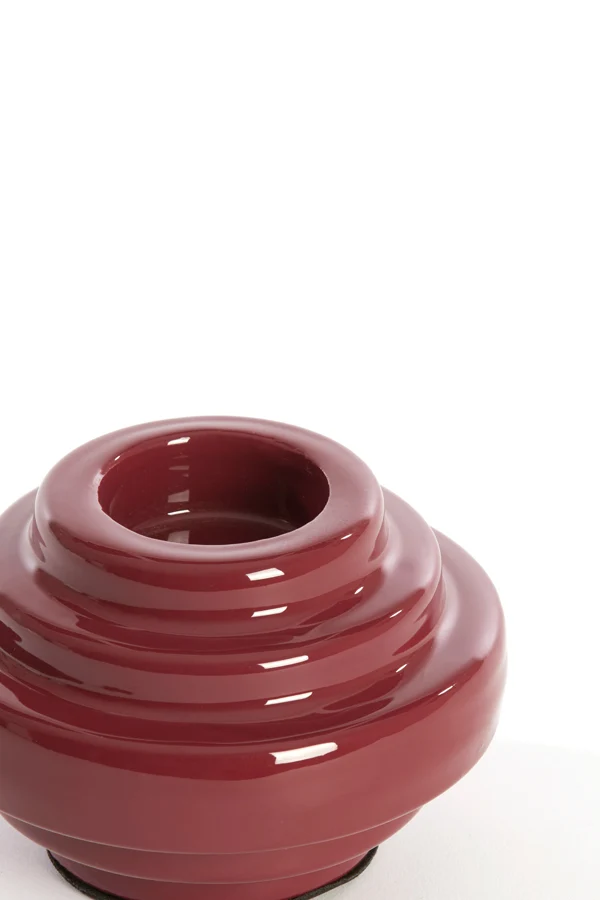 Tealight 11x7,5 cm WANHATI shiny burgundy