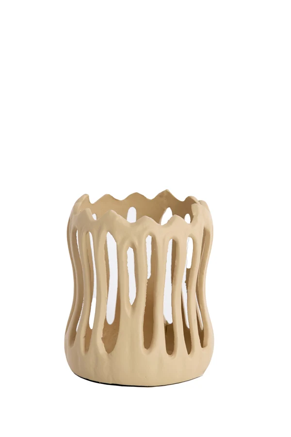 Tealight 11x13 cm TIVOLI matt sand