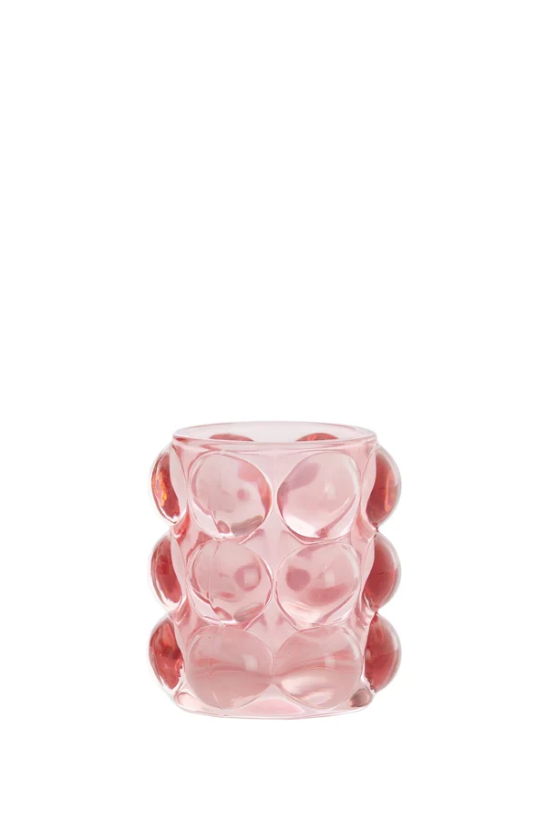 Tealight 8,5x9 cm ZADAR glass pink