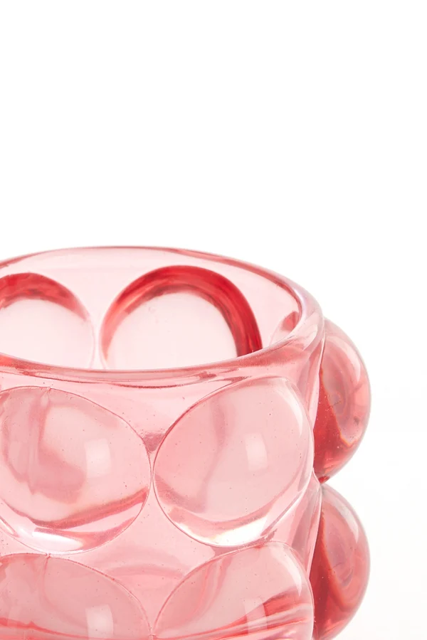 Tealight 8,5x9 cm ZADAR glass pink