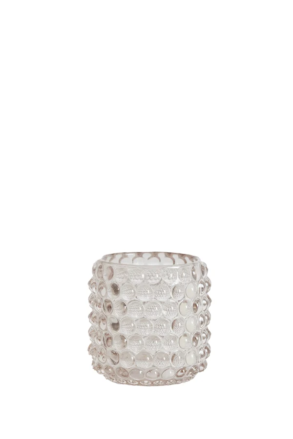 Tealight 8,5x8 cm PEVA glass light grey