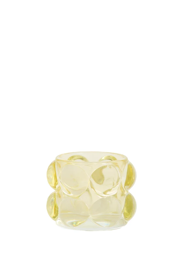 Tealight 8,5x6,5 cm ZADAR glass yellow